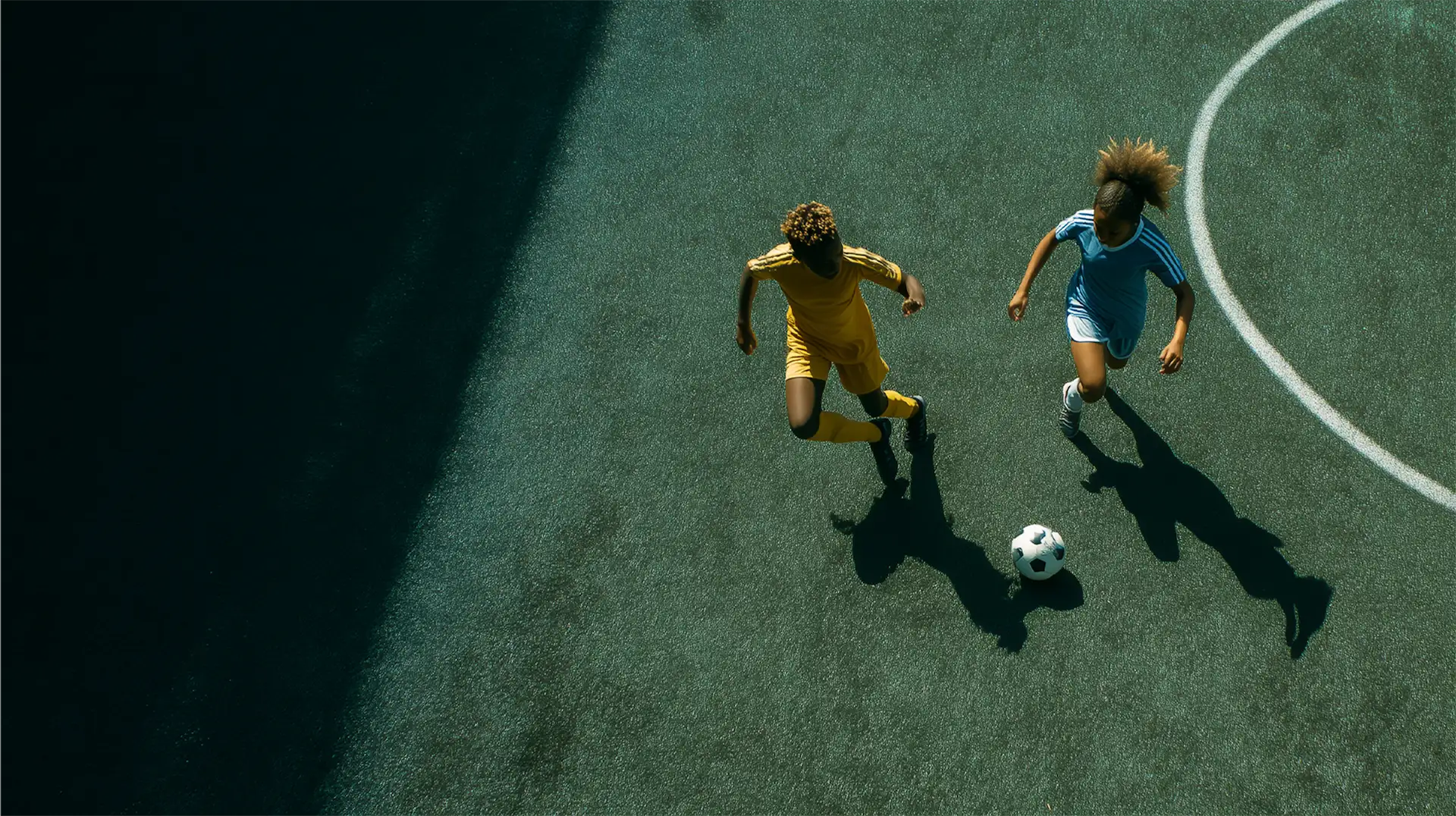 3v3 overhead pitch view