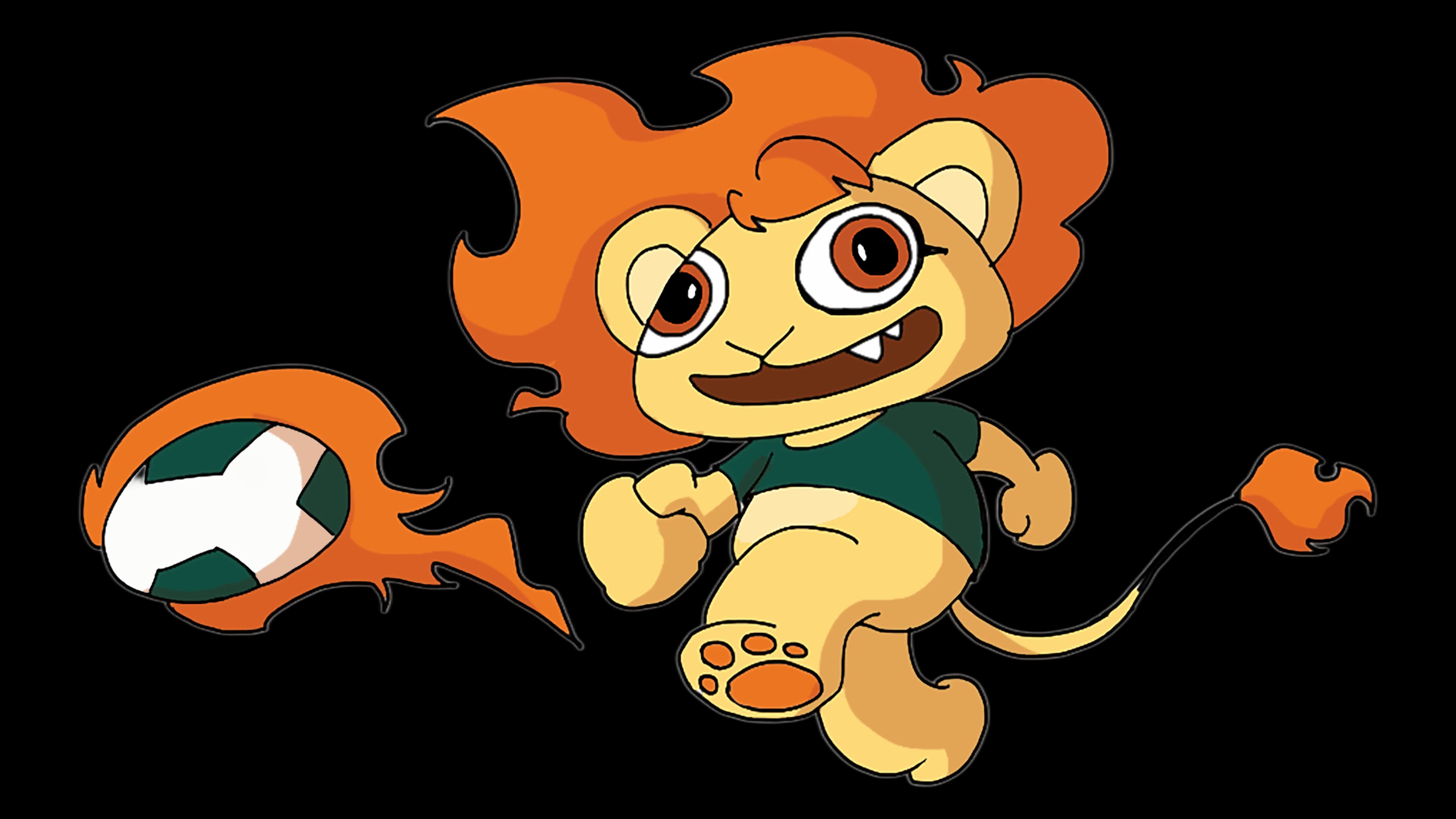 Dilly the mascot playing football