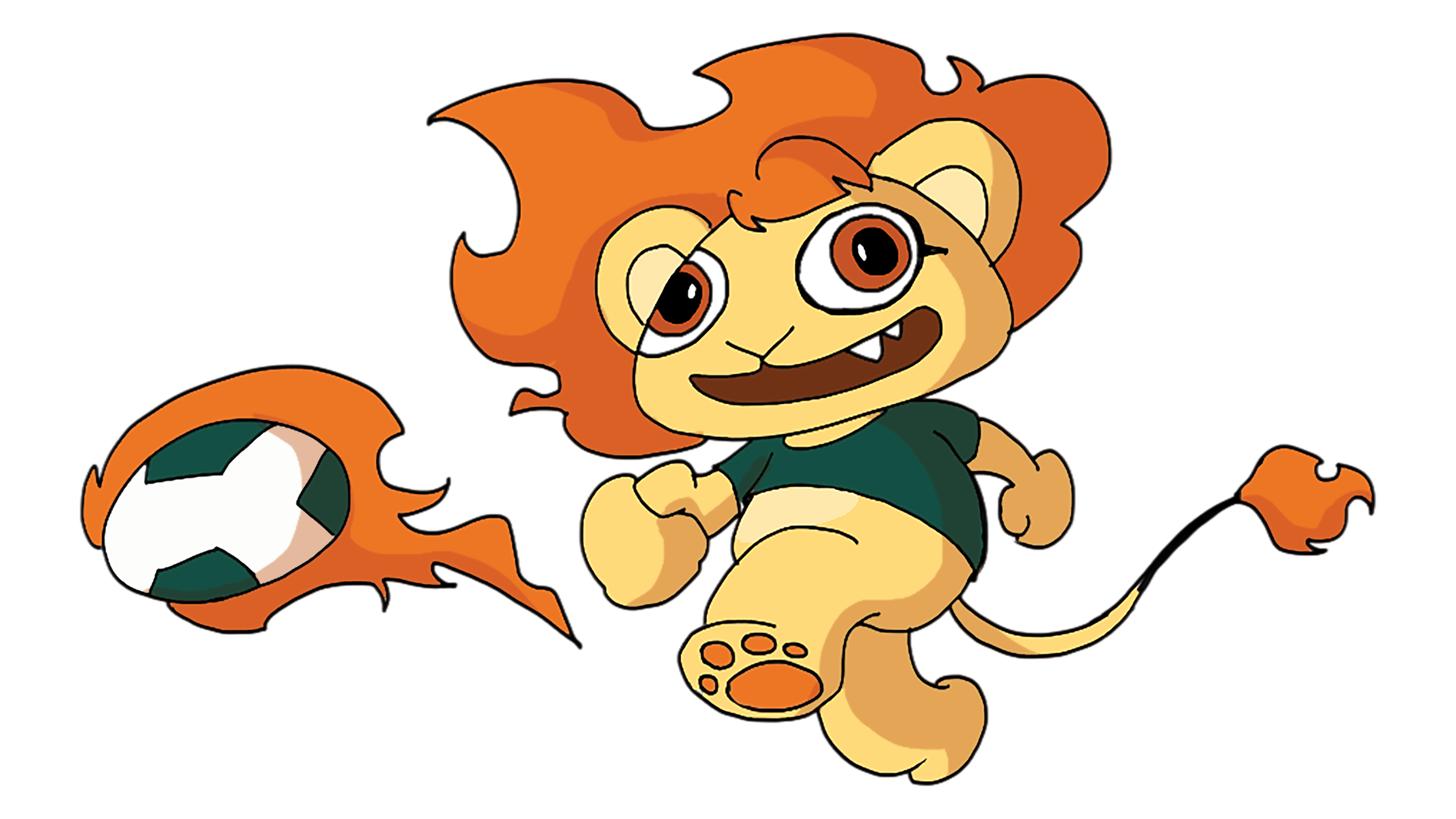 Dilly the mascot playing football